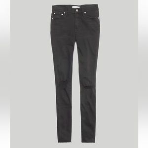 Madewell 9" Mid-Rise Skinny Jeans in Black Sea